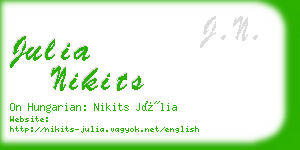 julia nikits business card